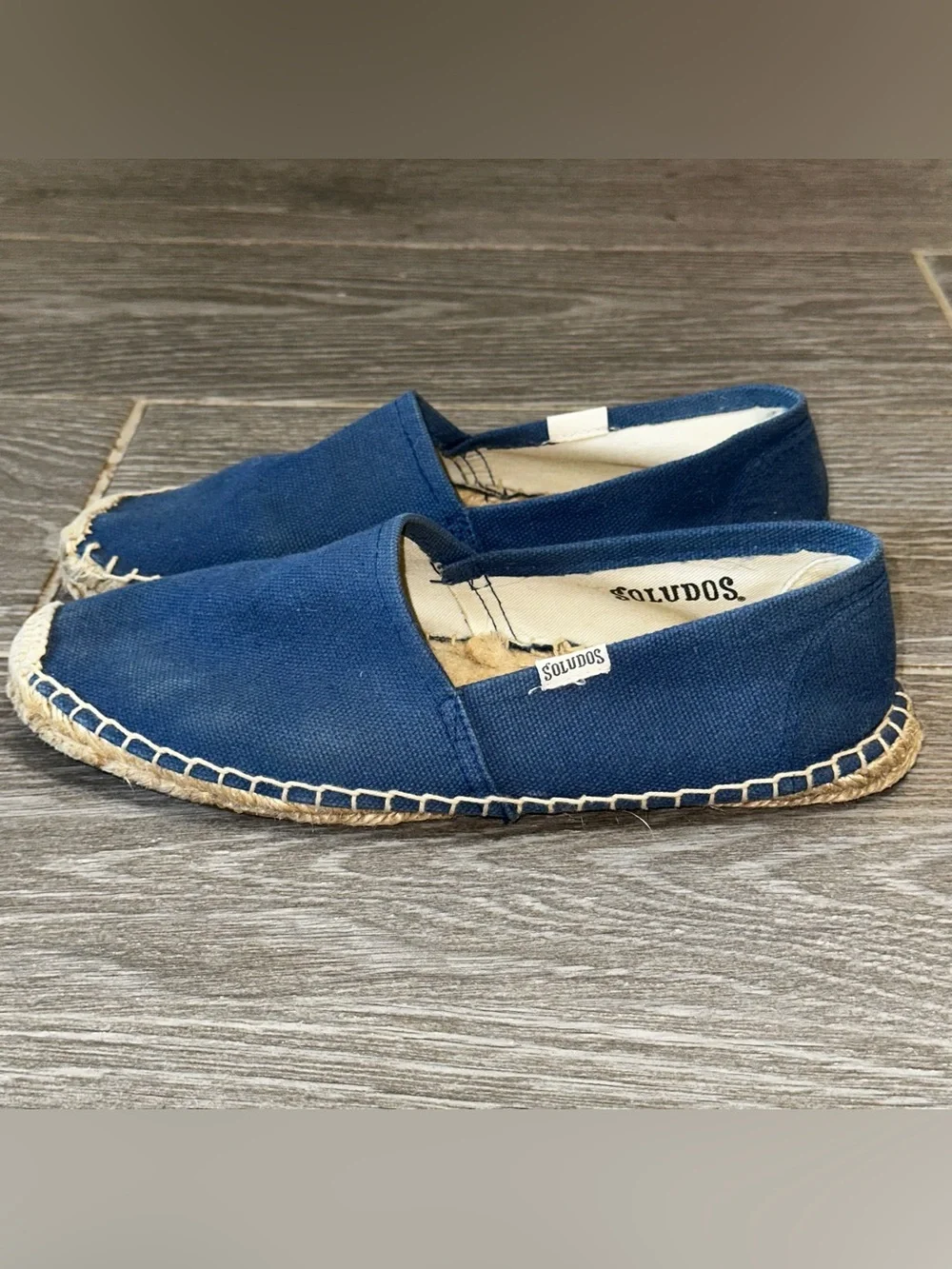 Soludos Navy Canvas Slip-On Espadrilles